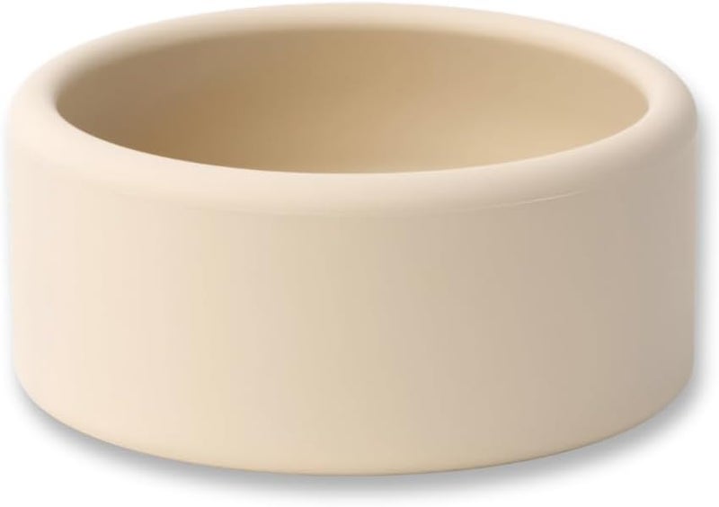 APLAINR Solid Bowl, Silicone Bowl for Baby, Toddler & Kids, 9 fl oz, Non Slip, Heavy Base, Deep, Microwave & Dishwasher Safe, No BPA, Cereal, Soup, Snack Dishes & Dinnerware, Oat Cream - Image 1